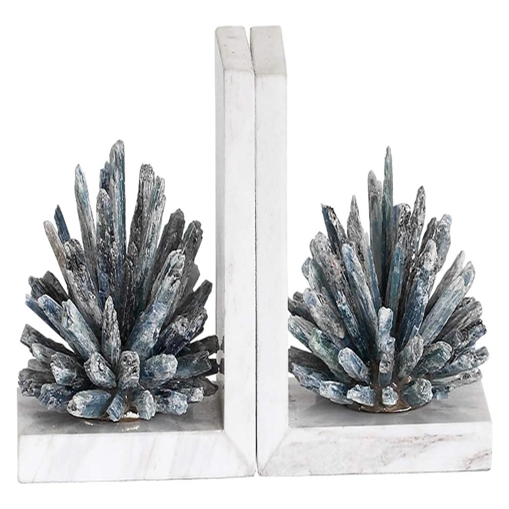 Book Ends Decorative Bookends Natural Polished White Marble Bookends Decorative Accessories Office Bookends