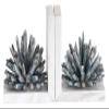 Book Ends Decorative Bookends Natural Polished White Marble Bookends Decorative Accessories Office Bookends view 1