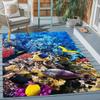3D Vision Seabed Tropical Fish Coral Area Rug 5x7 Ocean Rugs for Balcony Deck Porch Patio Soft Wool Absorbent Carpet Living Room Bedroom Bathroom Art Decor view 1