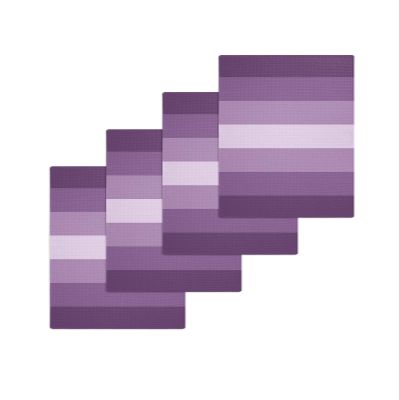 Geometric Purple Waffle Kitchen Hand Towels Set of 4,Super Absorbent & Quick Dry Hair Dish Bath Tea Golf Microfiber Soft Towel Cleaning Dish Washcloth,Solid Ombre Geometric Modern Stripe 15.7"x23.6"