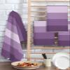 Geometric Purple Waffle Kitchen Hand Towels Set of 4,Super Absorbent & Quick Dry Hair Dish Bath Tea Golf Microfiber Soft Towel Cleaning Dish Washcloth,Solid Ombre Geometric Modern Stripe 15.7"x23.6" view 2