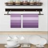 Geometric Purple Waffle Kitchen Hand Towels Set of 4,Super Absorbent & Quick Dry Hair Dish Bath Tea Golf Microfiber Soft Towel Cleaning Dish Washcloth,Solid Ombre Geometric Modern Stripe 15.7"x23.6" view 3