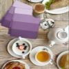 Geometric Purple Waffle Kitchen Hand Towels Set of 4,Super Absorbent & Quick Dry Hair Dish Bath Tea Golf Microfiber Soft Towel Cleaning Dish Washcloth,Solid Ombre Geometric Modern Stripe 15.7"x23.6" view 4