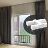 Heavy-Duty Double Curtain Rails Extra-Thick Aluminum Alloy Slide Downward Curtain Poles with Mute Rollers for Office And Living Room, Ceiling Or Wall Mount (Curtain Poles-White) ( Color : Champagne , view 4