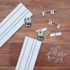 HOLIDYOYO 2pcs Flange Socket Bracket Closet Rod End Supports Curtain Flange Rod Holder view 3