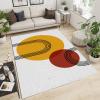 Abstract Art Mid Century Geometric Area Rugs, Bohemian Art Line Geometry Soft Washable Carpet, Upholstery Rug with Non-Slip Backing for Kids Boys Girls Bedroom Living Room Dining Room 3ftx5ft view 2