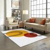 Abstract Art Mid Century Geometric Area Rugs, Bohemian Art Line Geometry Soft Washable Carpet, Upholstery Rug with Non-Slip Backing for Kids Boys Girls Bedroom Living Room Dining Room 3ftx5ft view 3