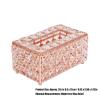 XHTLLO Tissue Box Cover, Sturdy Fashionable Tissue Box Holder, Fine Workmanship Exquisite Paper Tissue Box, Rectangular High Borosilicate Glass, for Bathroom, Kitchen (Rose Gold) view 3