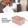 XHTLLO Tissue Box Cover, Sturdy Fashionable Tissue Box Holder, Fine Workmanship Exquisite Paper Tissue Box, Rectangular High Borosilicate Glass, for Bathroom, Kitchen (Rose Gold) view 4