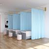 Commercial Spa Partition Privacy Curtain, Wall-Mounted Room Divider Curtain Kit Divider Screen for Protection Privacy, Fitting Room Beauty Salon Bedroom Use ( Color : 2.3m L Gold pole , Size : 1pcs Bl view 1