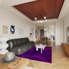 ERAYNA Purple Abstract Dream Area Rugs, Purple Fantasy Starry Sky Art Easy Clean Rug, Soft Non-Skid Carpet Throw Rug for Kids Teen Girls Boys Bedroom Living Room Bathroom Classroom Office 2ftx3ft view 3