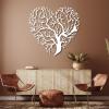 Yemwot Tree of Life Metal Wall Art-Metal Tree Heart Wall Decor, Heart Decor, Branch Decortion, Love Sign, Living Room Bedroom Art (18"x 18"| 47x47cm, White) view 1
