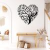 Yemwot Tree of Life Metal Wall Art-Metal Tree Heart Wall Decor, Heart Decor, Branch Decortion, Love Sign, Living Room Bedroom Art (18"x 18"| 47x47cm, White) view 3