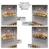 Wine Rack Wall Mounted Bar Shelves with Wine Glass Holder Mini Bar Glass Storage Shelves Wall Bar Cabinet Liquor Bottle Display Shelf Bar Accessories with Light Strip for Home Bar Dining Room Kitchen view 3
