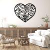 Tree of Life Metal Wall Art-Heart Tree of Life Wall Art, Metal Tree Wall Art, Metal Heart Wall Decor, Tree of Life Wall Art, Metal Art Tree, Living Room Bedroom Decor, Metal Wall Art (40"x 35"| 102x90cm, Black) view 2