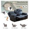 A Ainehome Recliner Sofa and Loveseat Sets Living Room Furniture Breathing Leather Reclining Couch for Office/Theater Seating (C-Leather Black, Loveseat) view 4