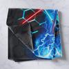 Video Games Controller Kids Tapestry,Geometric Honeycomb Lightsaber Lightning Wall Tapestries,Boys Girls Men Room Decor,Gamepad Gamer Wall Hanging,Red Blue Home Wall Decor,Large 59.1 x 82.7 Inches view 2