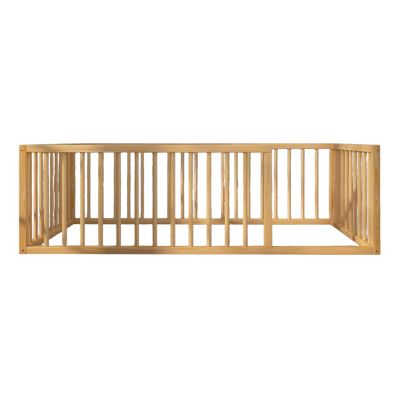 Montessori Floor Bed for Toddler | Pine Wood Natural Solid Frame Bed | Sturdy Design Floor Bed Frame for Boy and Girls (King, Height : 17 Inches)