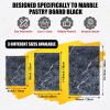 Hushee 3 Pcs Marble Cutting Board for Kitchen Marble Serving Tray Platter Different Sizes 9 x 6'' 12 x 8'' 16 x 10'' Non Slip Feet Pastry Cheese Tray for Pizza Bread Cake Baking Display(Black) view 2