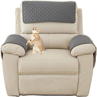 3/4/5 Pcs/Set Recliner Chair Sofa Covers for Large/Small ReclinerSofa Armrest Cover Washable Sofa Headrest Slipcovers with Pocket Nonslip Armchair Cover Quilted Furniture Protector for Recliner ( Colo