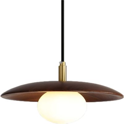 Chandelier Adjustable Sling Simple Decorative Art Bright Chandelier Walnut Single Head Small Chandelier Bedroom Dining Kitchen G9 Nordic Brass Personality Single Head Chandelier ( Color : A Walnut Col