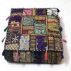 Alia Enterprises Indian Large Square Mandala Patchwork Cotton Floor Pillow Cushion Cover Meditation Boho Bohemian Cushion Pouf Cover - Cover ONLY (35x35x6 Inches, Blue) view 2