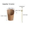 SOLUSTRE 1set Charcuterie Cups for Snacks and Desserts Kraft Paper French Fry Holders Stickers and Cocktail Picks for Parties Lightweight and Portable Appetizer Cups view 2