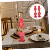 ABOOFAN 2pcs Retro Red Kerosene Lamp Traditional Glass Oil Lanterns for Weddings Home Decor and Special Occasions Decorative Lighting Smooth Edges and view 2
