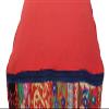 Alia Enterprises Indian Large Square Mandala Patchwork Cotton Floor Pillow Cushion Cover Meditation Boho Bohemian Cushion Pouf Cover - Cover ONLY (35x35x6 Inches, Red) view 2