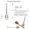 fodtahee 6'' Honey Stirring Stick, Glass Stick, Honey Spoon, Honeycomb Stick, Kitchen Baking Tools (Pink Color) view 2