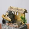 AMONG Tabletop Fountains Rural Rockery Flowing Water Decoration Round Fountain Water Feature Living Room Home Desktop Fountain Indoor Waterfall Feature view 3