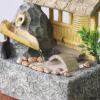 AMONG Tabletop Fountains Rural Rockery Flowing Water Decoration Round Fountain Water Feature Living Room Home Desktop Fountain Indoor Waterfall Feature view 4