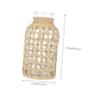 HOOTNEE Vases Decorative Rattan Woven Glass Vase for Bouquet Arrangement view 2