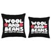 Wool and beans my winter dream Throw Pillow view 3