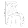 AYARNA Dining Chairs Set of 4 Leather Kitchen Living Room Lounge Counter Chairs Sturdy Carbon Steel Metal Legs(Orange) view 2