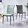 AYARNA Artificial Leather Dining Chairs Set of 6 Kitchen Bedroom Room Balcony Sofa Chair Carbon Steel Leg Dressing Table Makeup Chair(Bright Orange) view 4