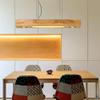Fashionable Industrial Pendant Lighting V-intage, Kitchen Island Pendant Lighting, Led Wood Hanging Lamp with Built-in Spot Light Compatible with Kitchen/Living Room/Office/Cafe/Study - ,pendant view 4