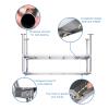 Ceiling Mount Kitchen Storage Shelf, Stainless Steel Floating Shelves with Guardrail, Decorative Display Organizer Rack for Wall 60/70/80/90/100/120cm Restaurant Bar Partition Holder ( Size : 100x35x8 view 3