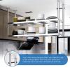 Ceiling Mount Kitchen Storage Shelf, Stainless Steel Floating Shelves with Guardrail, Decorative Display Organizer Rack for Wall 60/70/80/90/100/120cm Restaurant Bar Partition Holder ( Size : 100x35x8 view 4