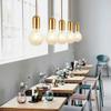 LED Modern Chandelier Lamp, Modern Simplicity Light Spherical Crystal Glass Bulb Crystal Hanging Lamp Fixture G9 Gold plated Metal Pendant Light Fitting Restaurant Suspension Lantern Compatible with C view 3