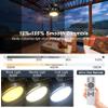 Coolbull Outdoor Ceiling Fans with Light for Patios, 20'' Wet Rated Gazebo Fan Remote&APP Control, Dimmable Hanging Fan with Plug in Cord for Pergola, Black view 4