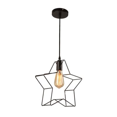 V-intage Star Chandelier Metal Cage Chandeliers Black - Chandeliers Metal Retro Hanging Lamp E27 Single Head Lighting Fixtures Restaurant Pendant Shade Ceiling Pendant Light Kitchen Light ,pendant