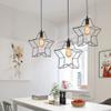 V-intage Star Chandelier Metal Cage Chandeliers Black - Chandeliers Metal Retro Hanging Lamp E27 Single Head Lighting Fixtures Restaurant Pendant Shade Ceiling Pendant Light Kitchen Light ,pendant view 2