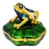 Feng Shui Statue Money Frog On Lotus Leaf Sculpture Home Office Decor Wealth Prosperity Amulet New Year Gift W5521 view 1