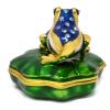 Feng Shui Statue Money Frog On Lotus Leaf Sculpture Home Office Decor Wealth Prosperity Amulet New Year Gift W5521 view 3