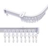 Curtain Track, Ceiling Curtain Rail Track with Hooks, White 18-21 Ft view 1