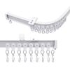 Curtain Track, Ceiling Curtain Rail Track with Hooks, White 21-24 Ft view 1