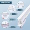 Curtain Track, Ceiling Curtain Rail Track with Hooks, White 21-24 Ft view 3