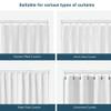 Curtain Track, Ceiling Curtain Rail Track with Hooks, White 21-24 Ft view 4