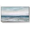 3D Minimalist Ocean Painting Canvas Painting Wabi-Sabi Wall Art Texture Wall Art Wave Minimalist Art Painting,(61 * 122cm) 24 * 48 Inches,Stretch+Black Frame view 1